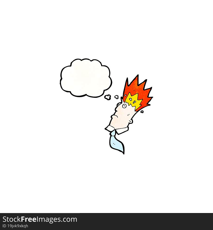 Cartoon Man With Exploding Head