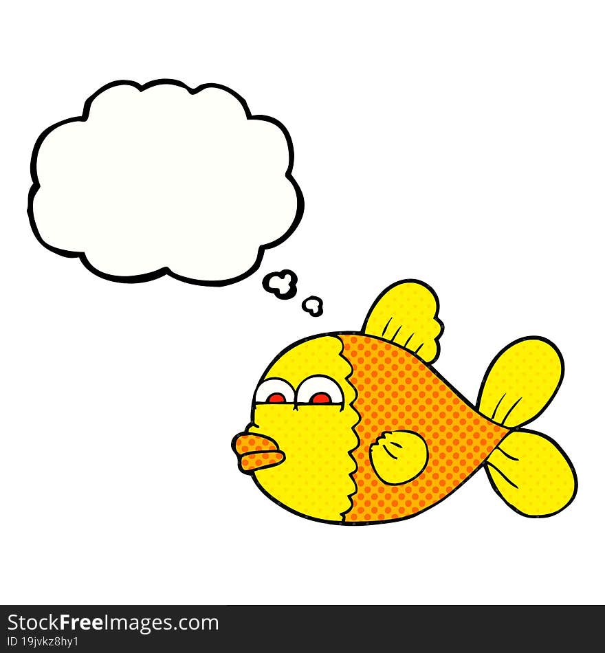 thought bubble cartoon fish