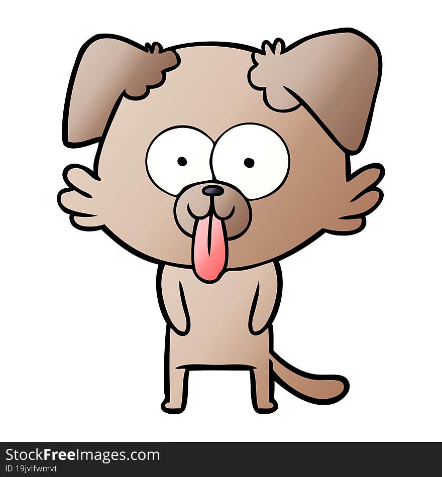 cartoon dog with tongue sticking out. cartoon dog with tongue sticking out