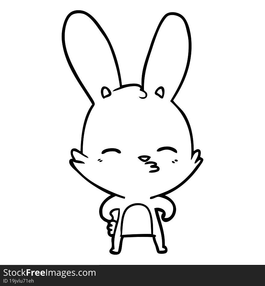 curious bunny cartoon. curious bunny cartoon