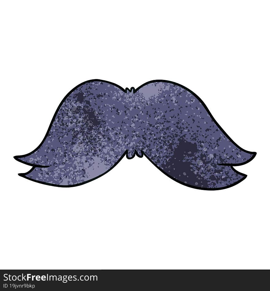 textured cartoon doodle of a mans moustache