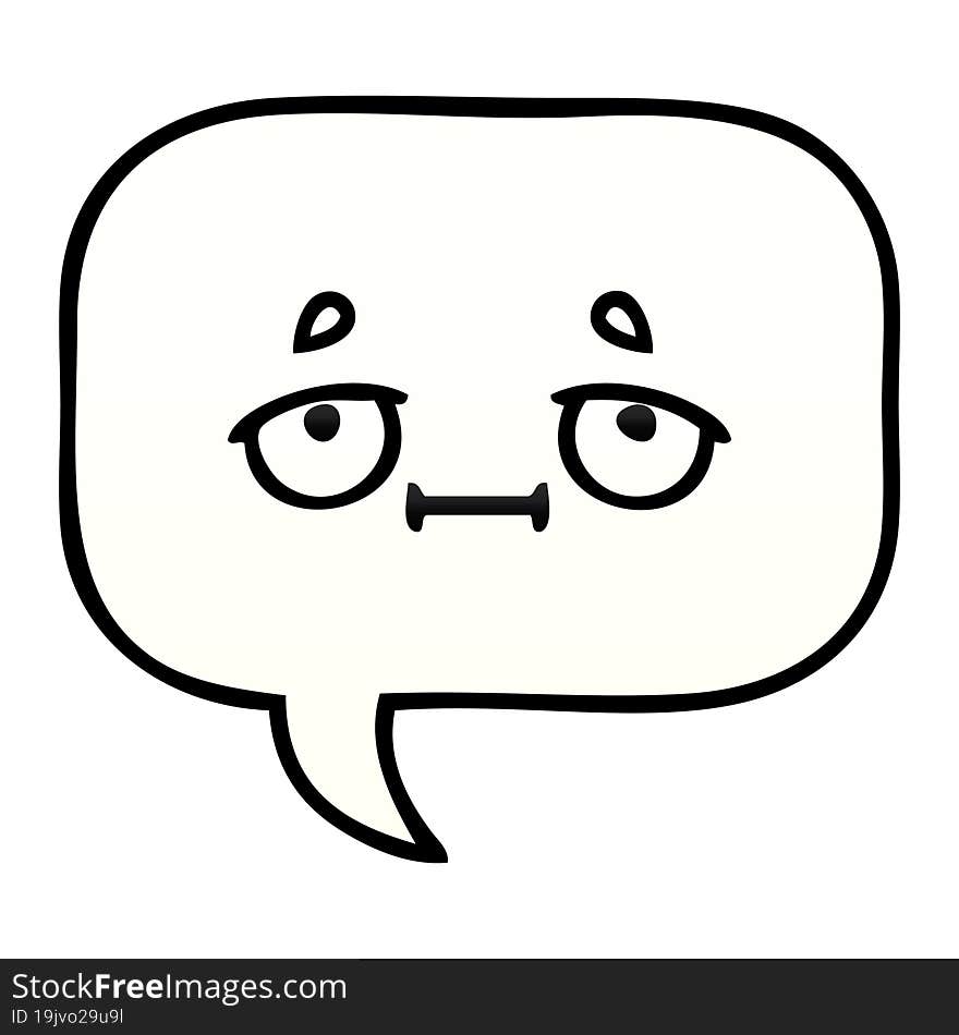 gradient shaded cartoon speech bubble