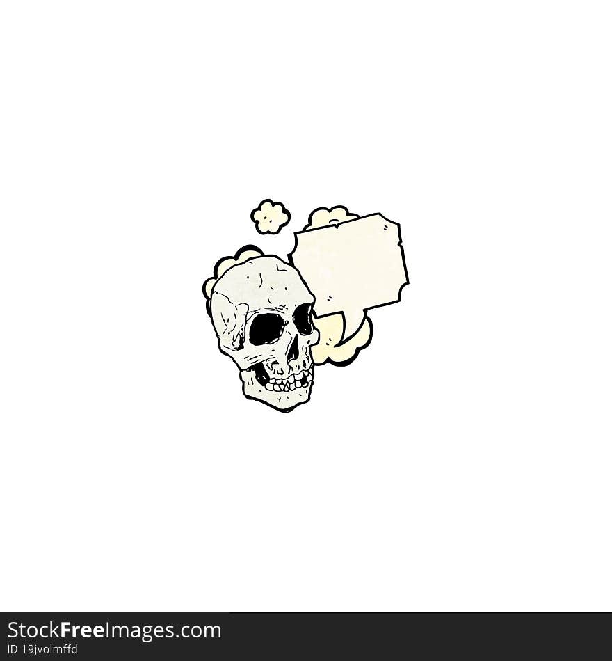 talking skull cartoon