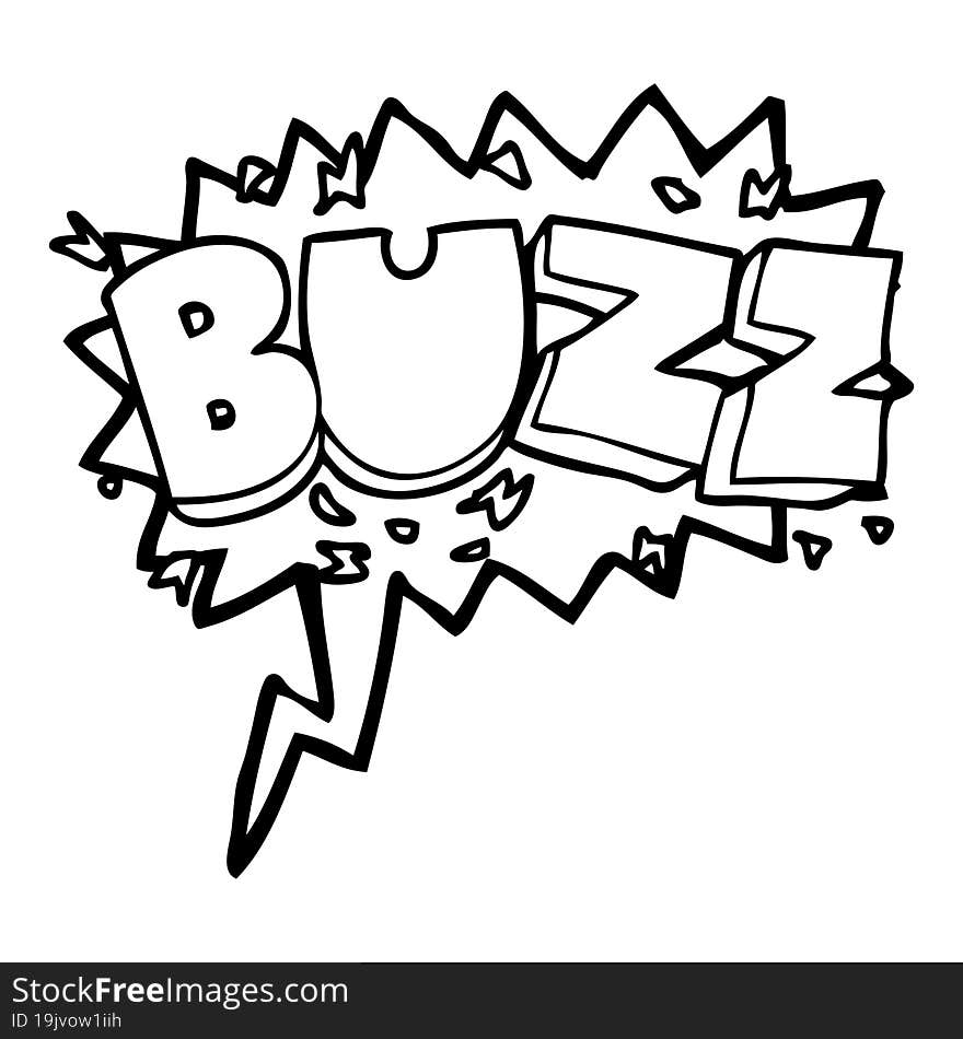 speech bubble cartoon buzz symbol