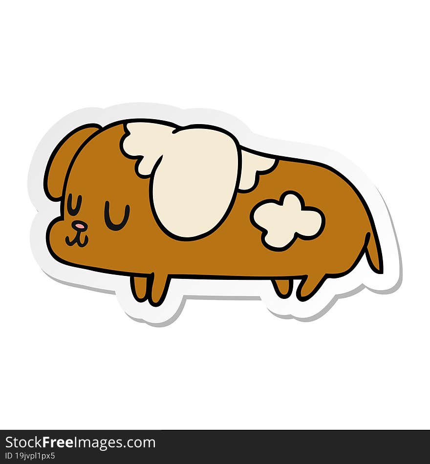 Sticker Cartoon Kawaii Of A Cute Dog