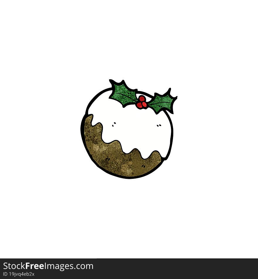 Cartoon Christmas Pudding