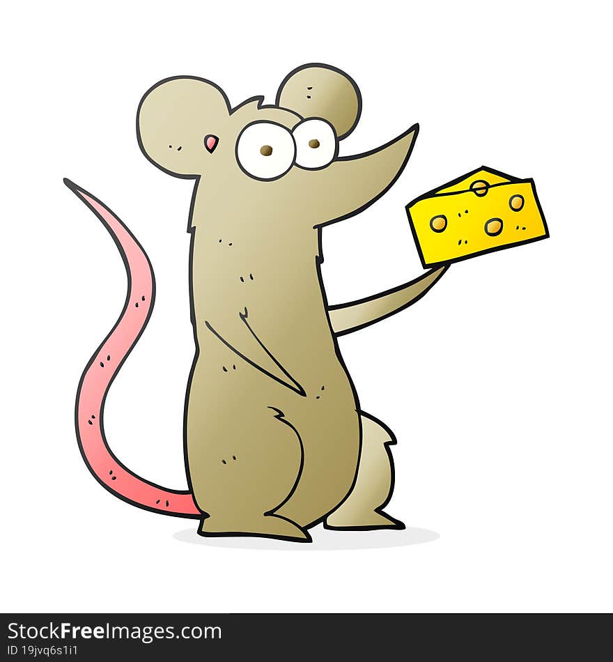 Cartoon Mouse With Cheese