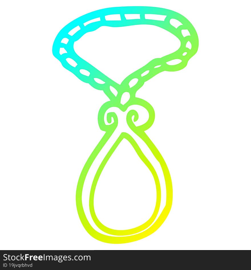 Cold Gradient Line Drawing Cartoon Red Pendant