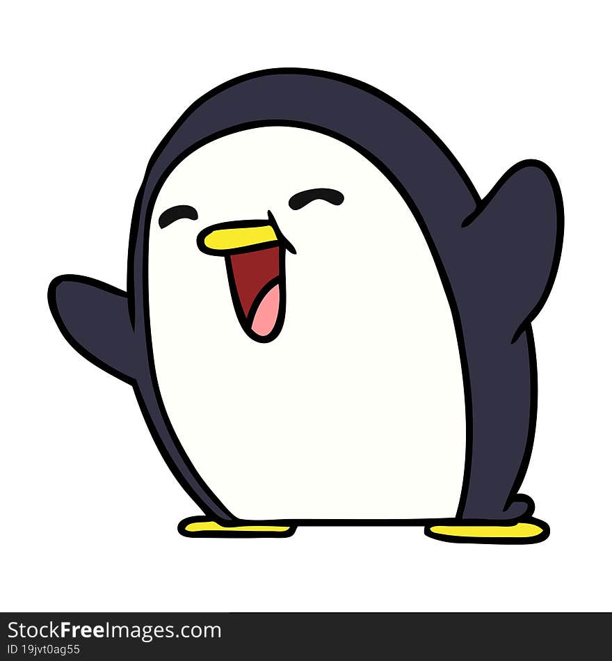 cartoon kawaii of a cute penguin