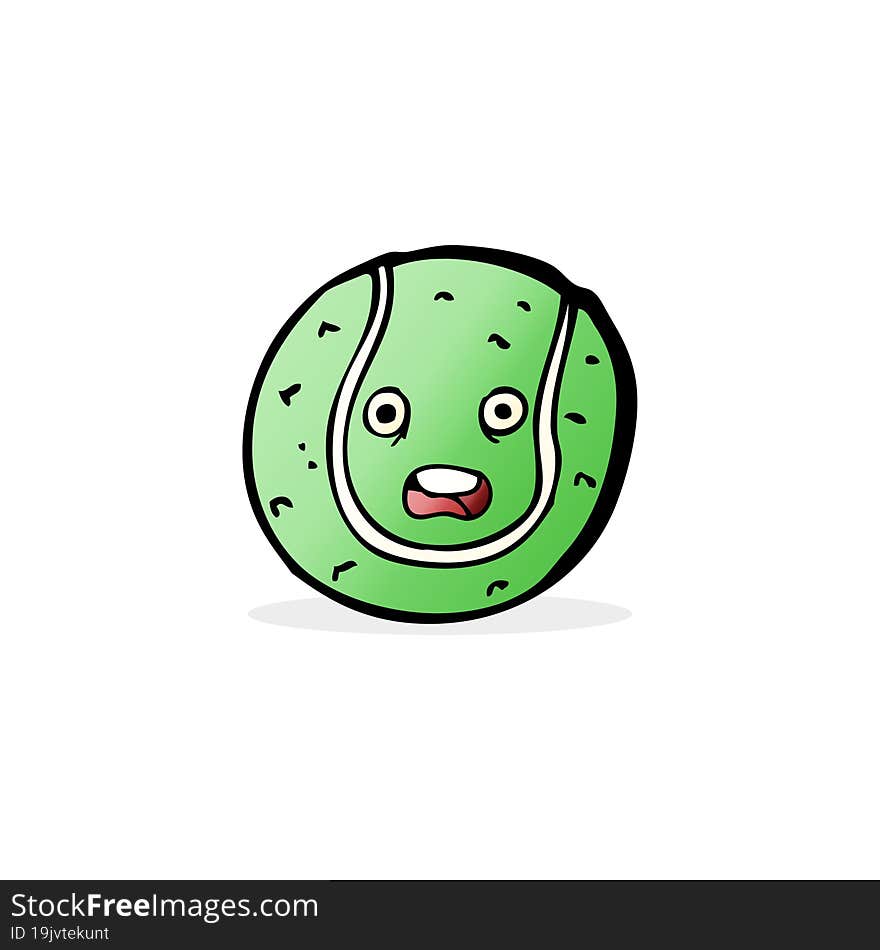 cartoon tennis ball