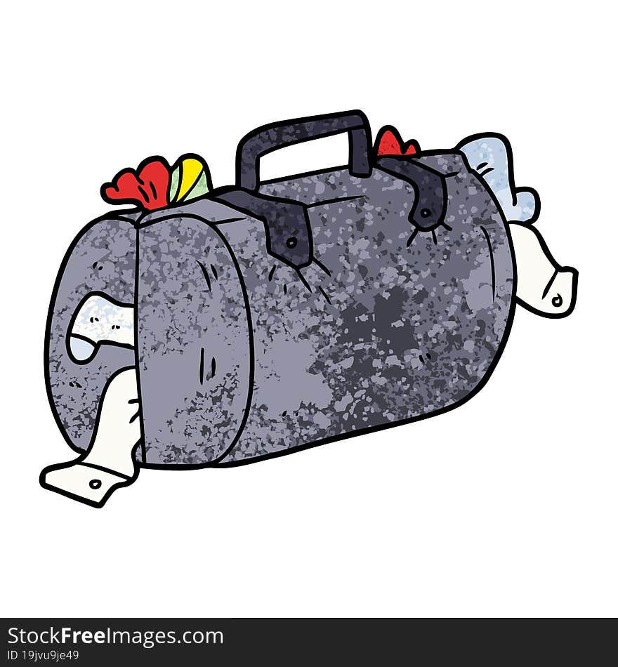 cartoon luggage. cartoon luggage