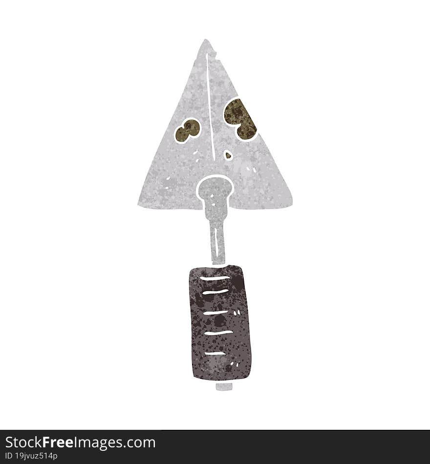 retro cartoon trowel