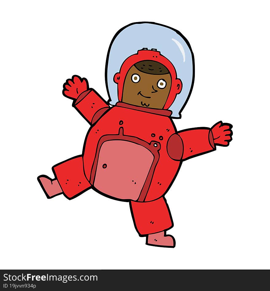 cartoon astronaut