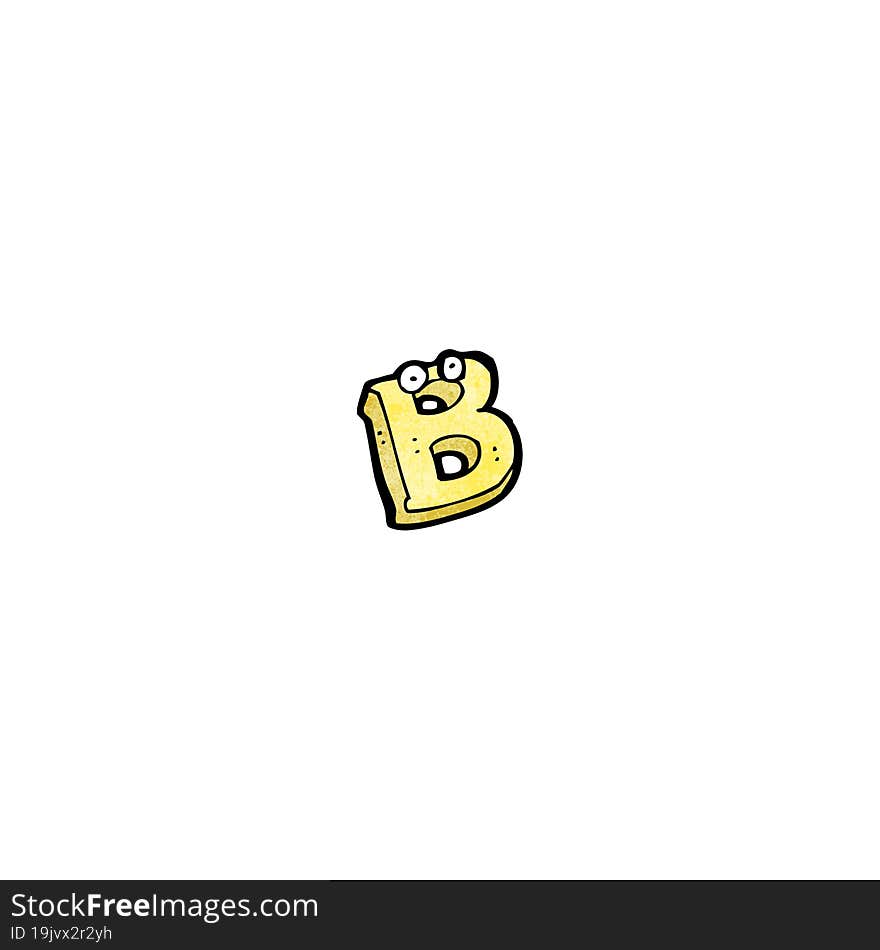 Cartoon Letter B With Eyes