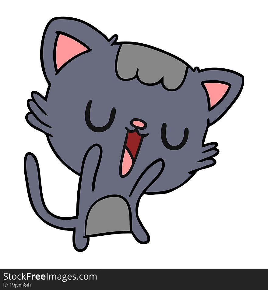 Cartoon Of Cute Kawaii Cat