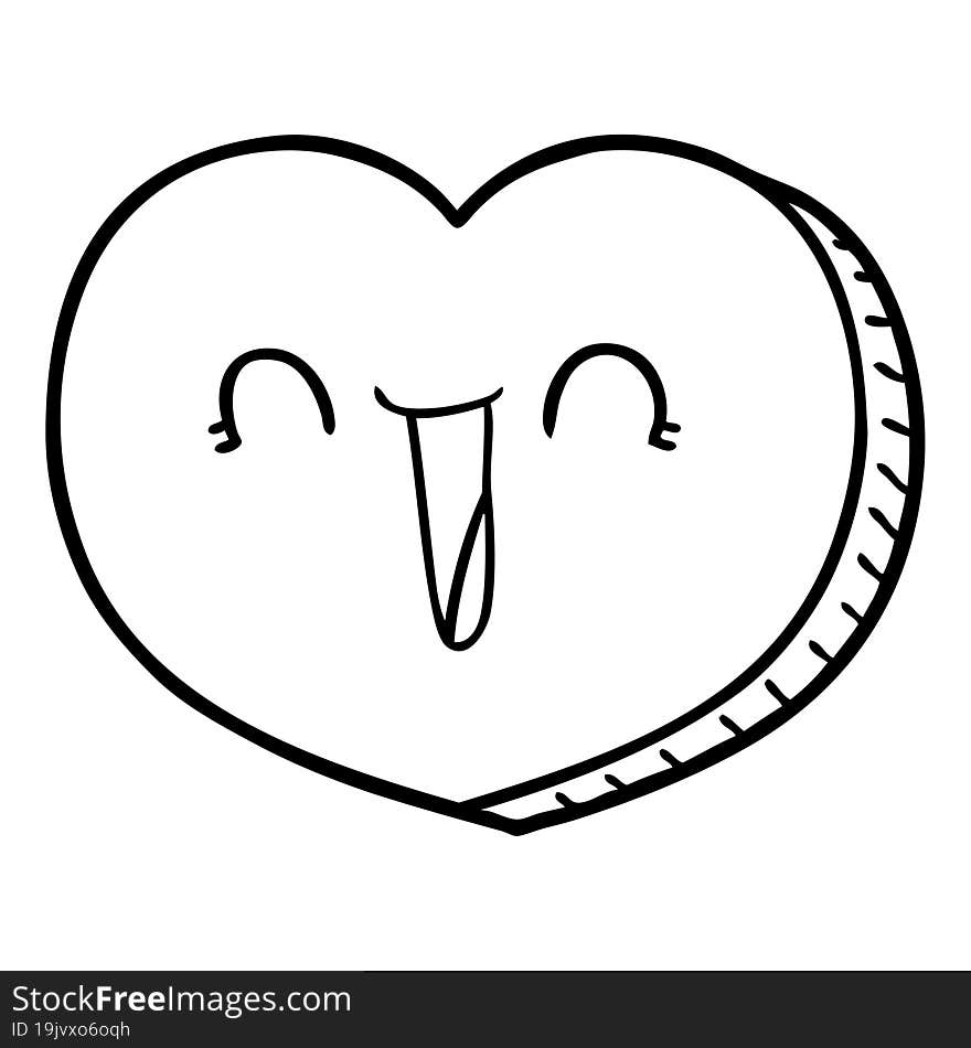 cartoon love heart. cartoon love heart