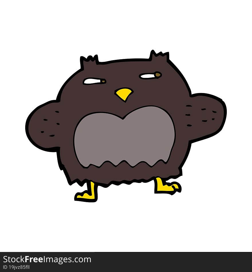 cartoon suspicious owl