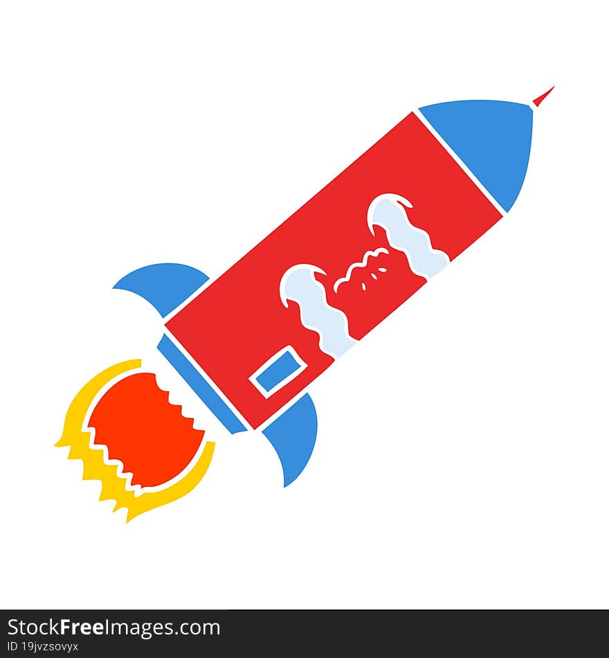 flat color style cartoon crying rocket