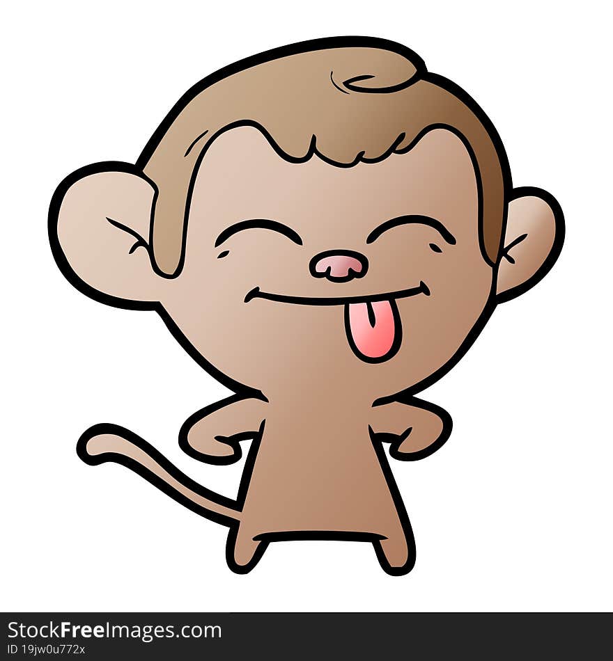 funny cartoon monkey. funny cartoon monkey