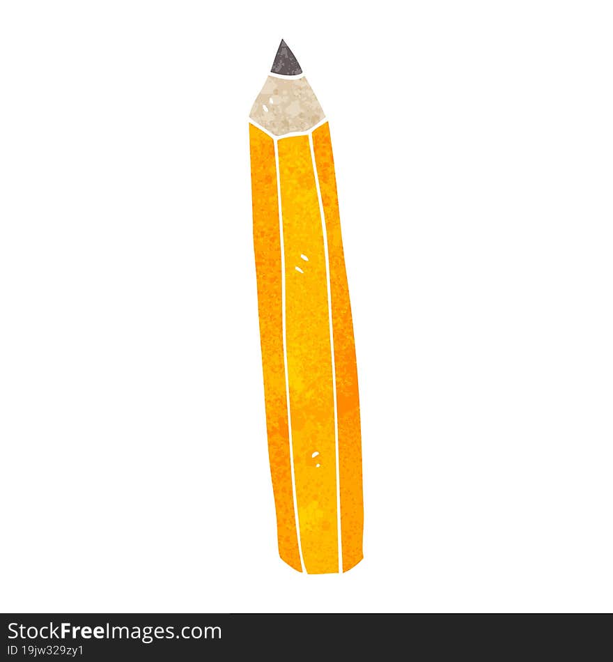 retro cartoon pencil