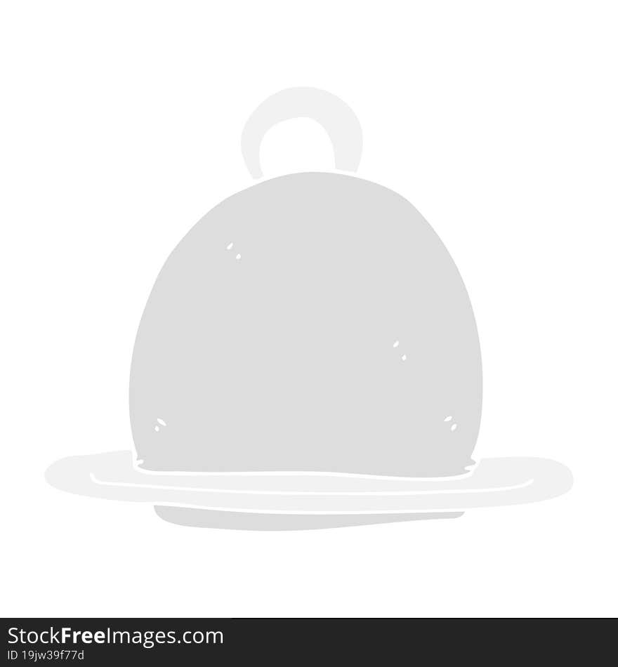 flat color illustration of dinner service. flat color illustration of dinner service