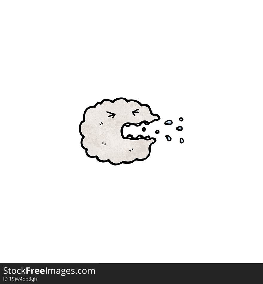 cartoon sneezing cloud