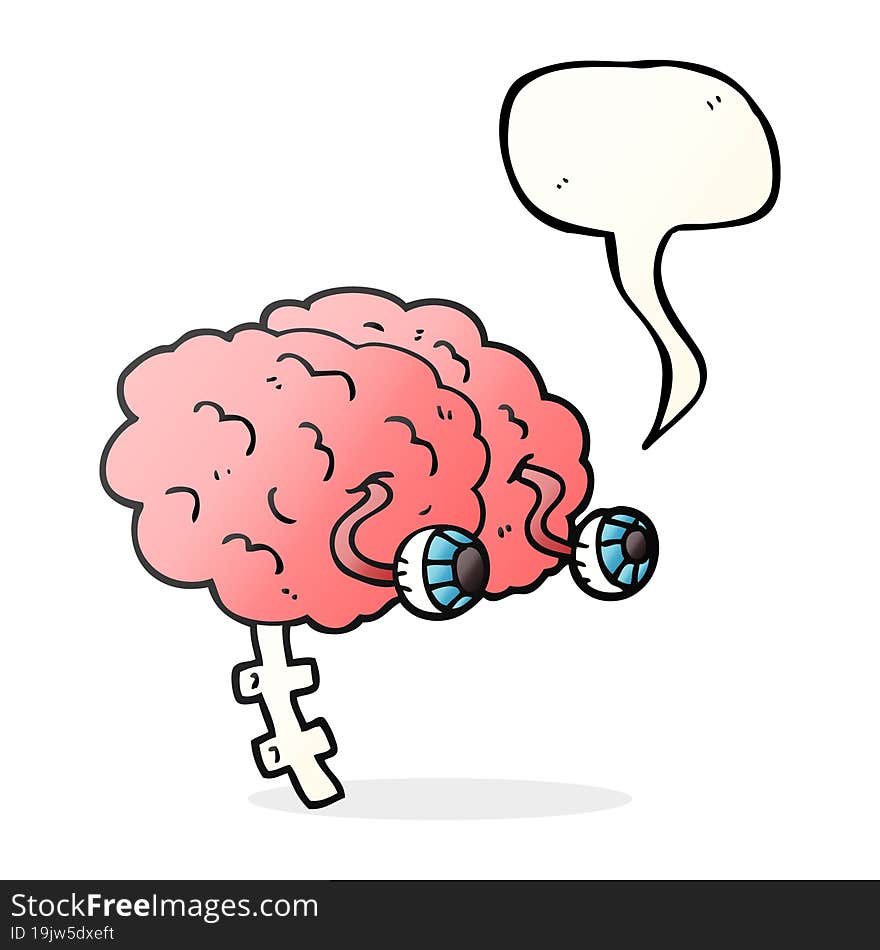 Speech Bubble Cartoon Brain