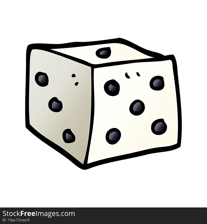 cartoon doodle classic dice