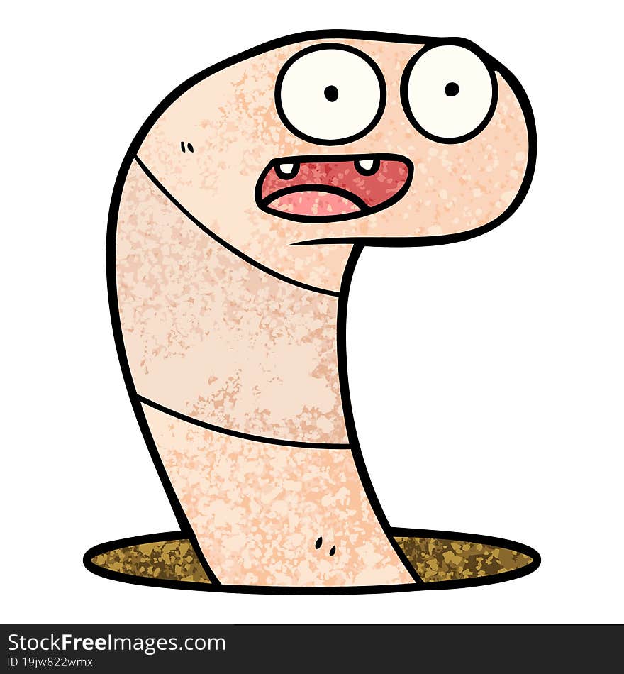 cartoon worm. cartoon worm