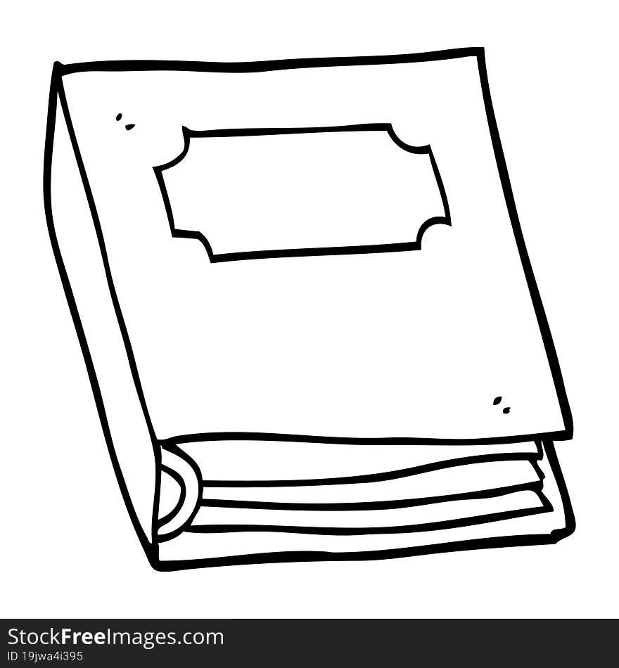 line drawing cartoon purple book