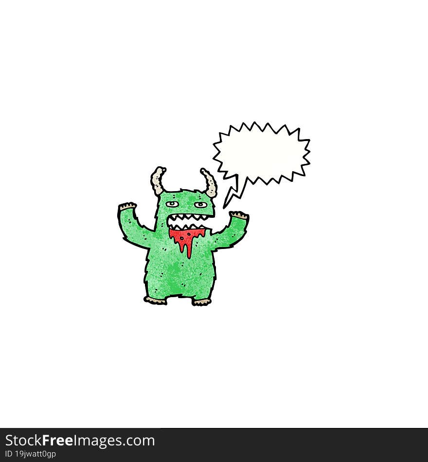 Shouting Monster Cartoon