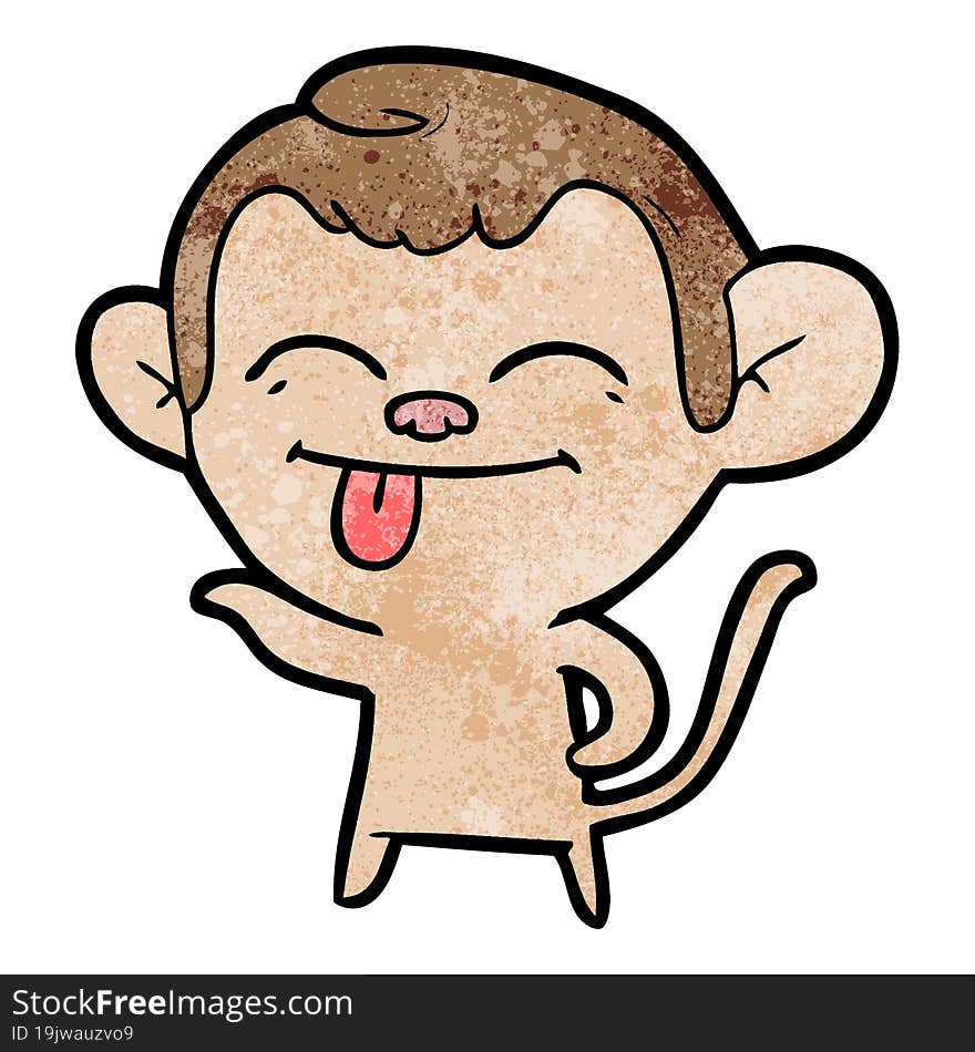 funny cartoon monkey. funny cartoon monkey