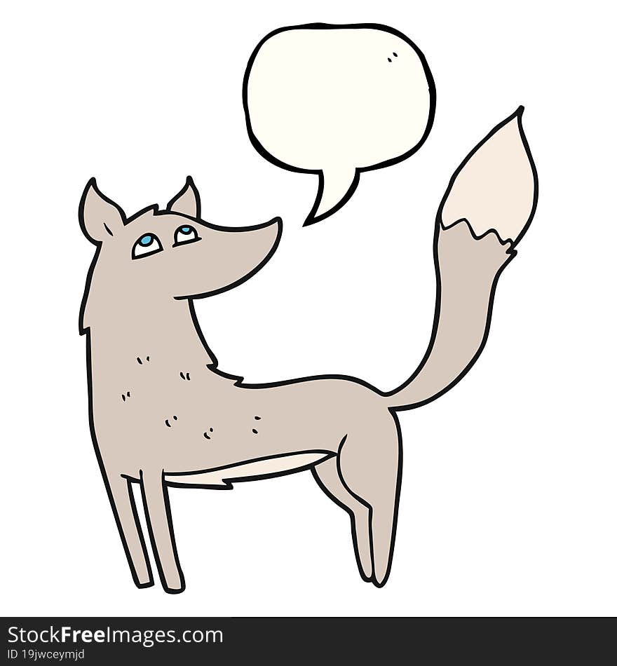 speech bubble cartoon wolf