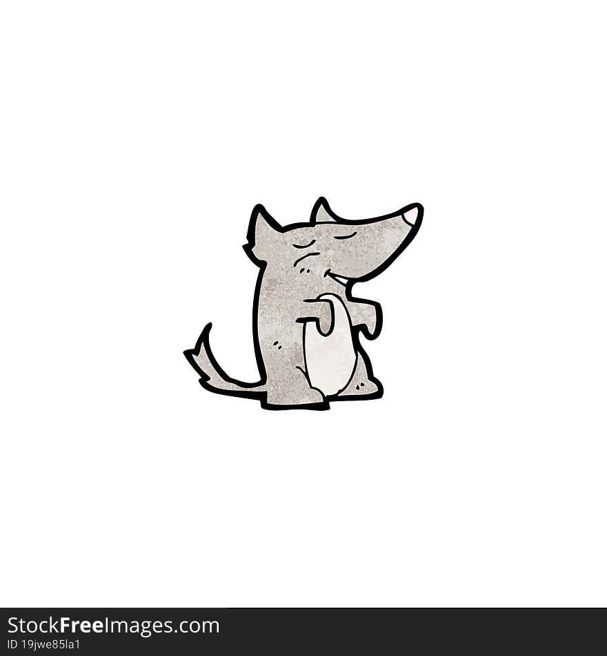 cartoon little wolf