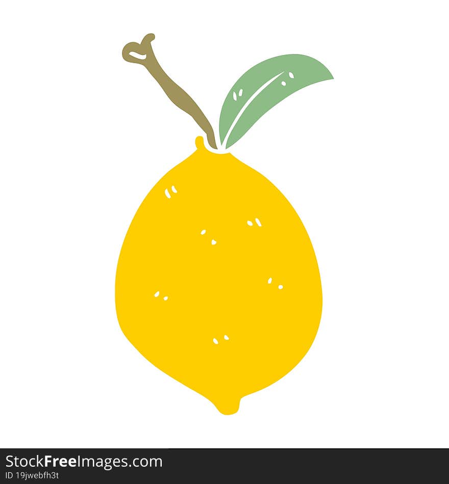 cartoon doodle organic lemon