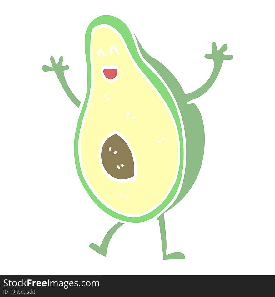 Cartoon Doodle Dancing Avocado