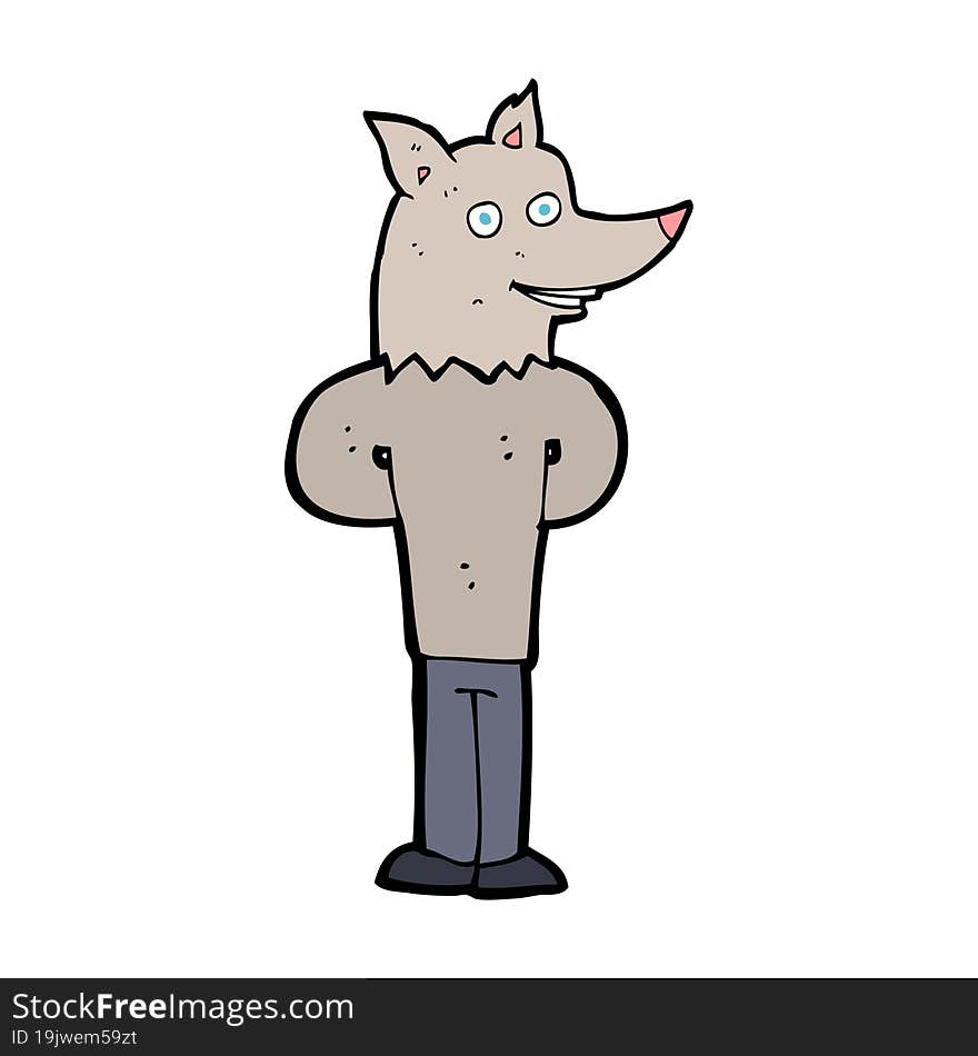 Cartoon Wolf Man