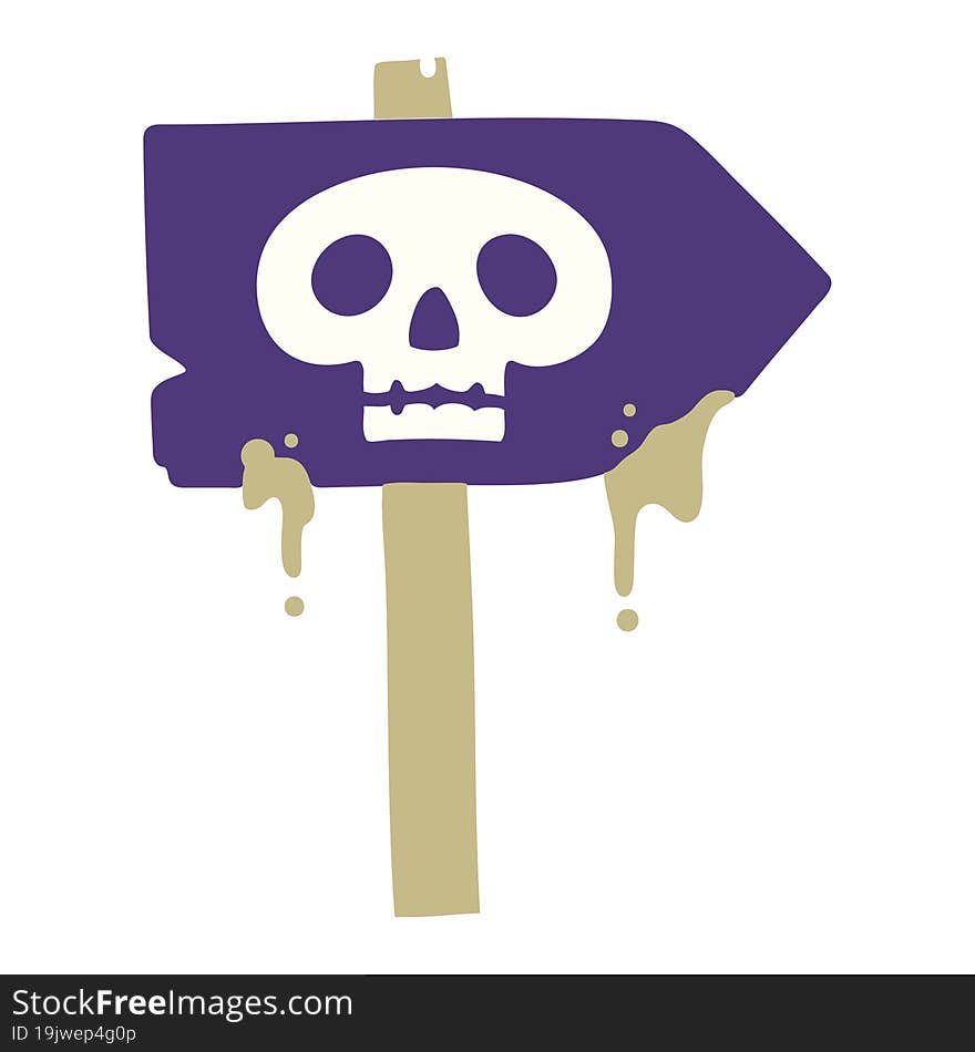 spooky halloween sign post