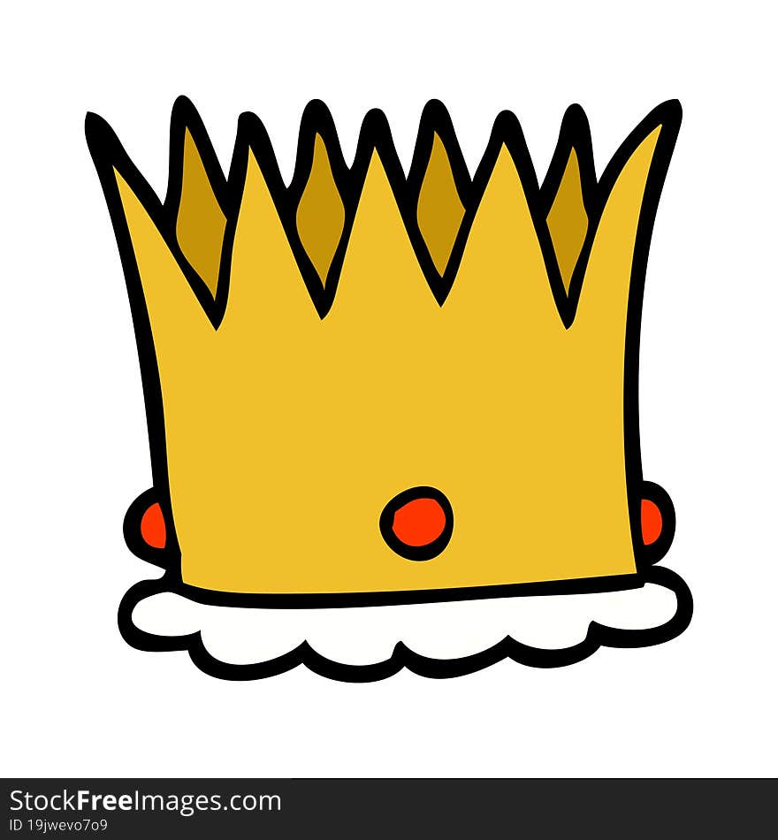 cartoon doodle royal crown