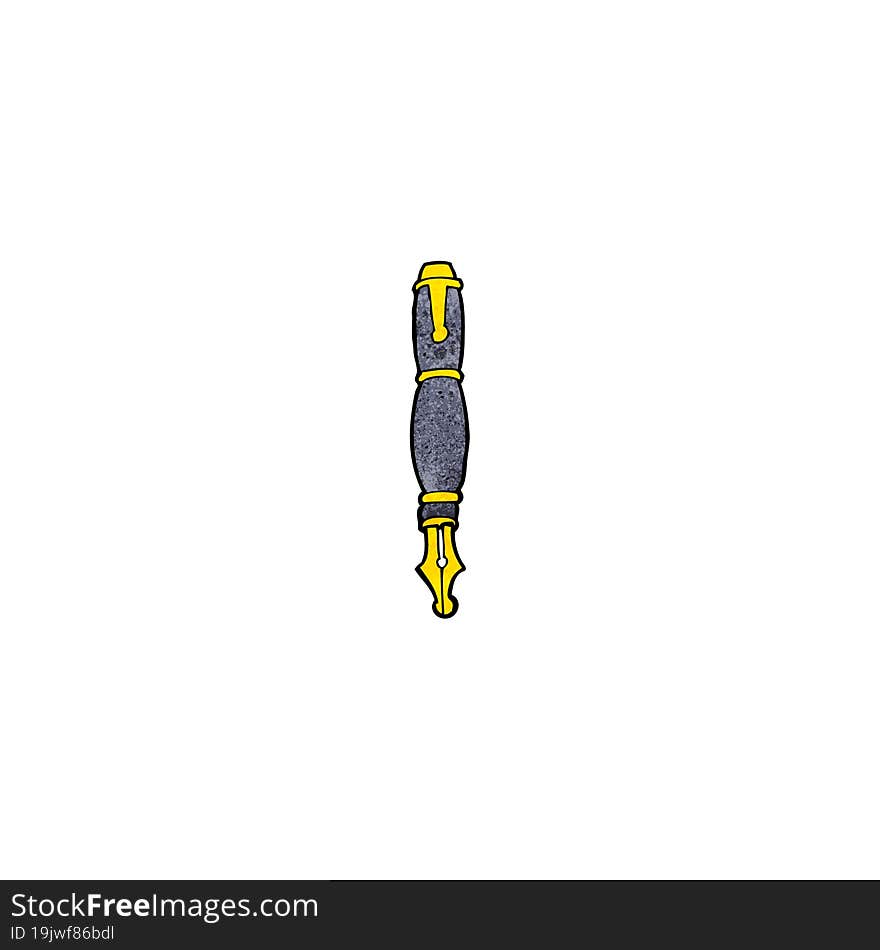 fountain pen cartoon character