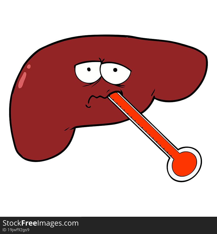 cartoon unhealthy liver. cartoon unhealthy liver