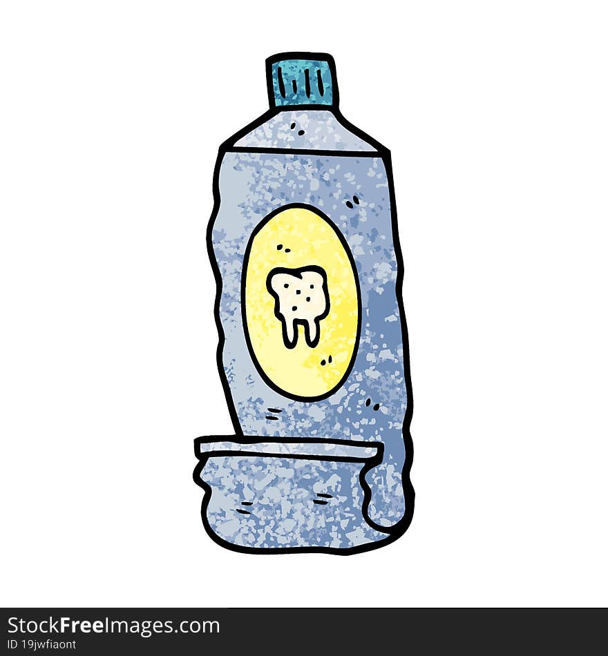 grunge textured illustration cartoon toothpaste