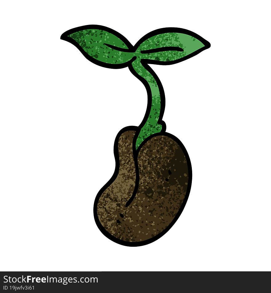 Cartoon Doodle Of A Seedling