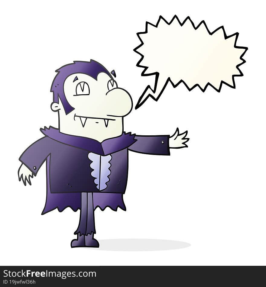 speech bubble cartoon vampire