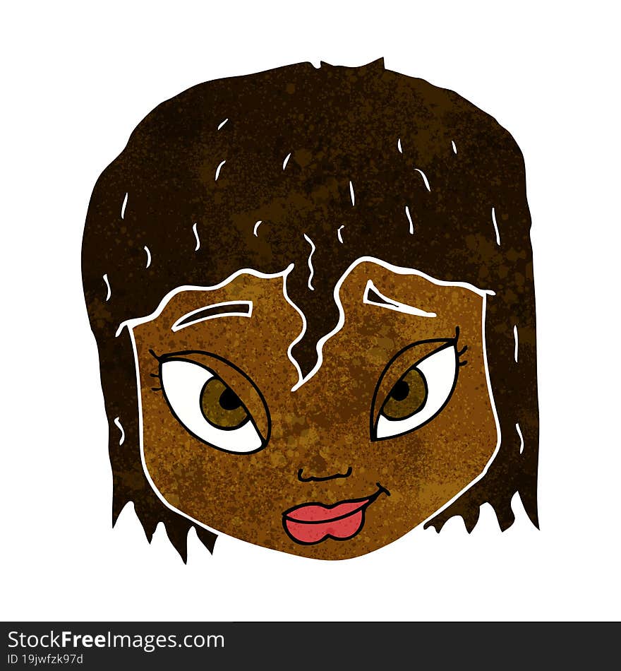 cartoon female face