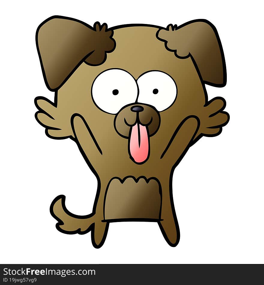 cartoon dog with tongue sticking out. cartoon dog with tongue sticking out