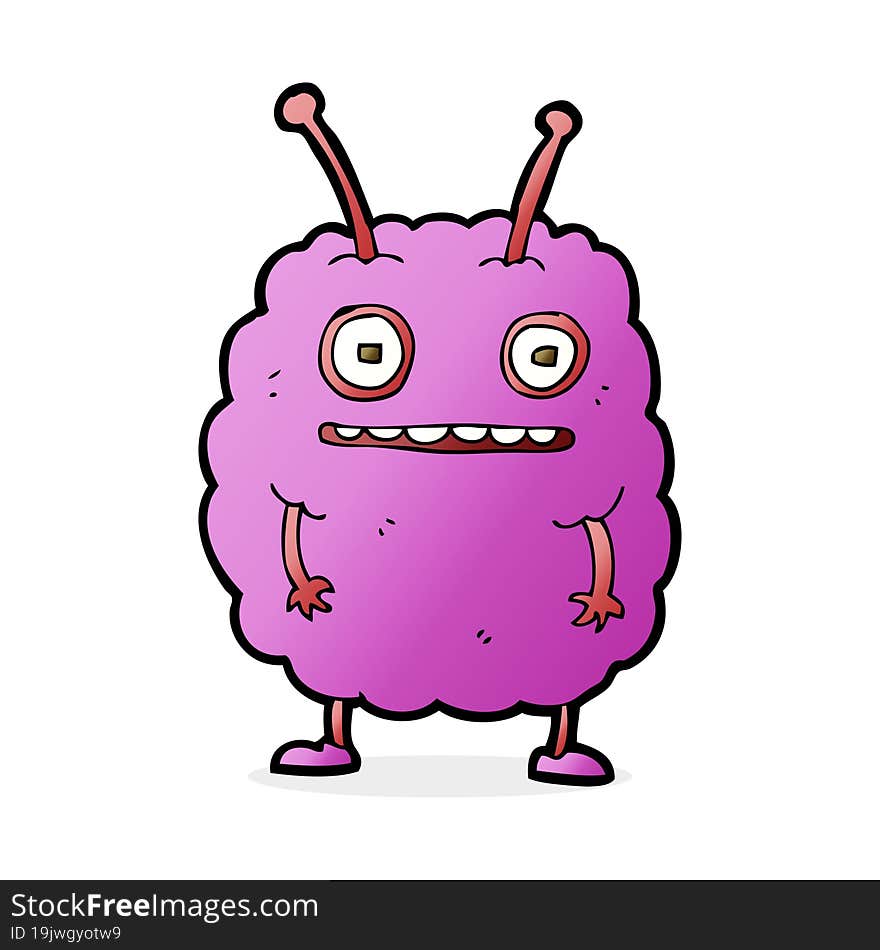 cartoon funny alien monster