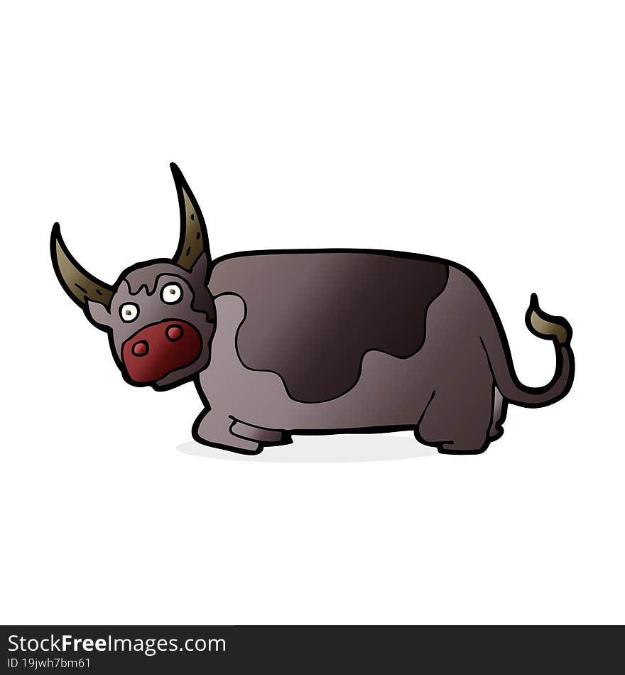 cartoon bull