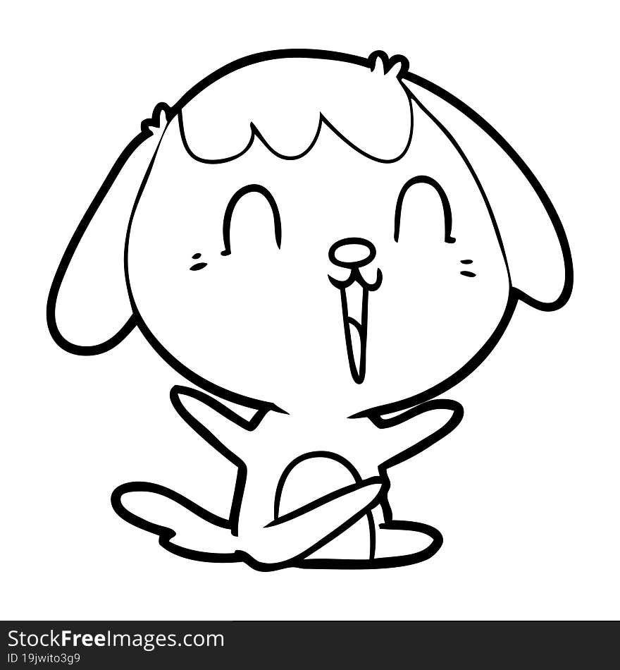 cute cartoon dog crying. cute cartoon dog crying