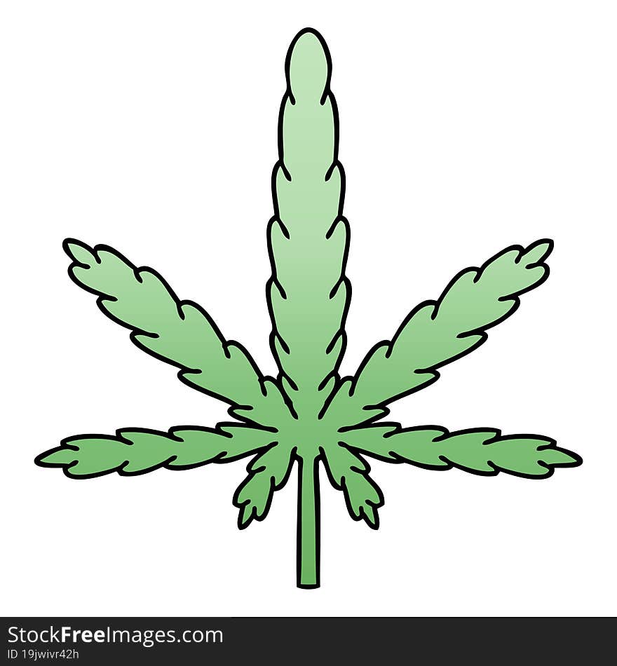 quirky gradient shaded cartoon marijuana